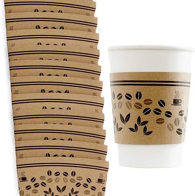Кофе держателя бумажного стаканчика кофе рукав чашки устранимого бумажного изготовленный на заказ