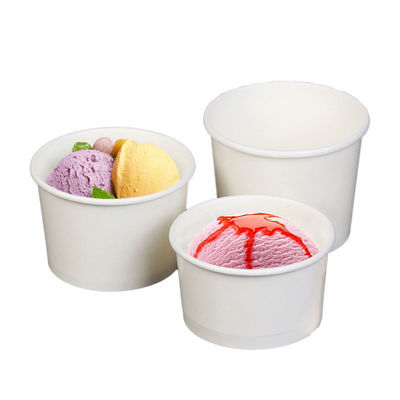 Подгонянные дешевые устранимые бумажные плоды чашки мороженого принимают прочь Biodegradable шары 12 Oz устранимые