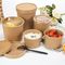 Kraft принимает прочь 10oz устранимые бумажные плошки для супа для пищевого контейнера горячего золота еды украшенного лиственным орнаментом
