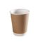 Ресторан принимает прочь 500ml устранимые бумажные чашки Kraft Брауна воды стена двойника изолировала для того чтобы пойти кофейные чашки