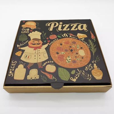 Логотип бумажной коробки квадрата коробки пакета пиццы изготовленный на заказ изготовленный на заказ напечатал