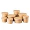 Biodegradable бумага ранга салатницы бумажного шара упаковывая вокруг горячего супа плошки для супа 20 Oz небольшие устранимые
