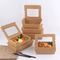 Коробка квадрата изготовленная на заказ бумажная напечатала устранимый салат качества еды упаковывая с окном