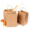 Biodegradable бумажные мешки Kraft упаковки еды с переплетенной ручкой
